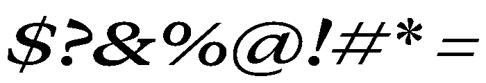 GTCanon MExtendedSemiboldItalic 2 Font OTHER CHARS