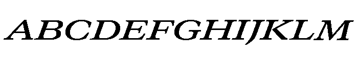 GTCanon MExtendedSemiboldItalic 2 Font UPPERCASE