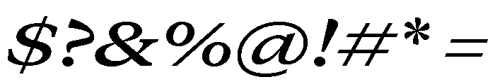 GTCanon MExtendedSemiboldItalic Font OTHER CHARS