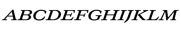 GTCanon MExtendedSemiboldItalic Font UPPERCASE