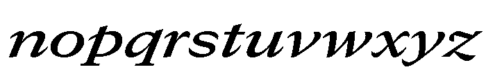 GTCanon MExtendedSemiboldItalic Font LOWERCASE