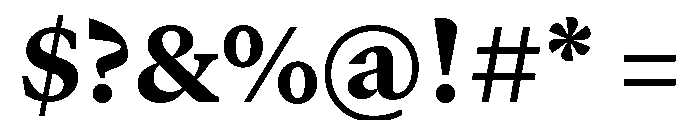 GTCanon MHeavy Font OTHER CHARS