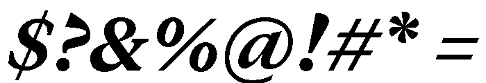 GTCanon MHeavyItalic 2 Font OTHER CHARS