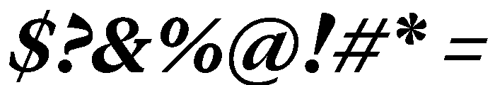 GTCanon MHeavyItalic Font OTHER CHARS