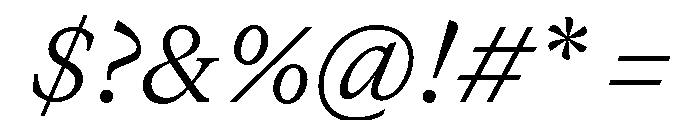 GTCanon MLightItalic Font OTHER CHARS