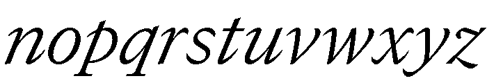 GTCanon MLightItalic Font LOWERCASE