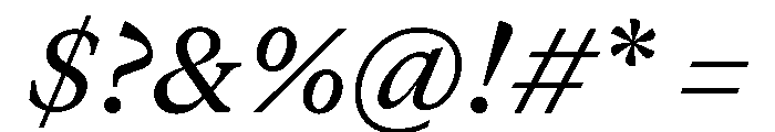 GTCanon MMediumItalic 2 Font OTHER CHARS