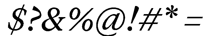 GTCanon MMediumItalic Font OTHER CHARS