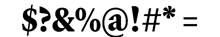 GTCanon MNarrowBlack Font OTHER CHARS