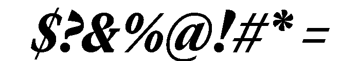 GTCanon MNarrowBlackItalic 2 Font OTHER CHARS