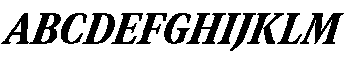 GTCanon MNarrowBlackItalic 2 Font UPPERCASE