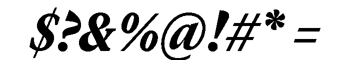 GTCanon MNarrowBlackItalic Font OTHER CHARS