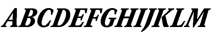 GTCanon MNarrowBlackItalic Font UPPERCASE