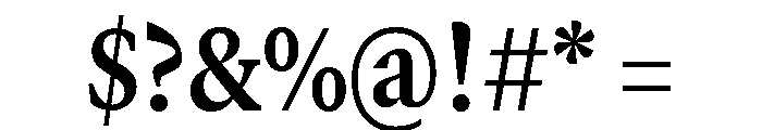 GTCanon MNarrowBold 2 Font OTHER CHARS