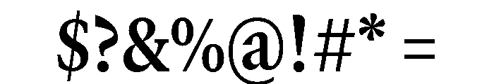 GTCanon MNarrowBold Font OTHER CHARS