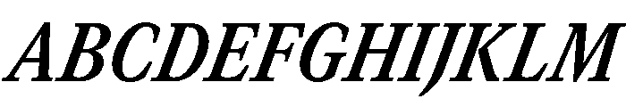 GTCanon MNarrowBoldItalic Font UPPERCASE