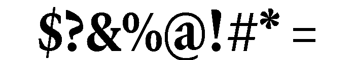 GTCanon MNarrowHeavy Font OTHER CHARS