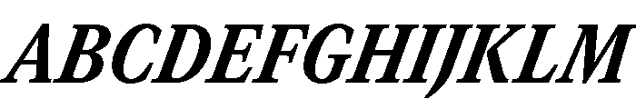 GTCanon MNarrowHeavyItalic Font UPPERCASE