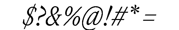 GTCanon MNarrowLightItalic 2 Font OTHER CHARS