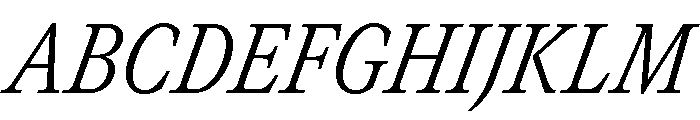 GTCanon MNarrowLightItalic 2 Font UPPERCASE