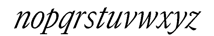 GTCanon MNarrowLightItalic 2 Font LOWERCASE