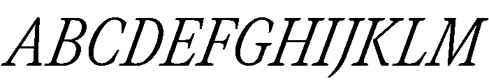 GTCanon MNarrowLightItalic Font UPPERCASE