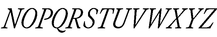 GTCanon MNarrowLightItalic Font UPPERCASE