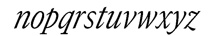 GTCanon MNarrowLightItalic Font LOWERCASE