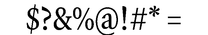 GTCanon MNarrowMedium 2 Font OTHER CHARS