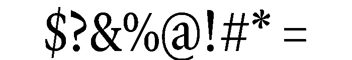 GTCanon MNarrowMedium Font OTHER CHARS