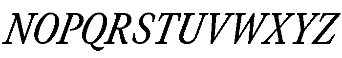 GTCanon MNarrowMediumItalic Font UPPERCASE