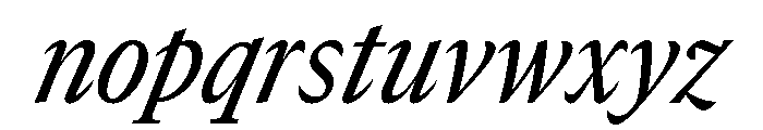 GTCanon MNarrowMediumItalic Font LOWERCASE