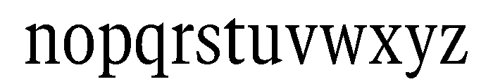 GTCanon MNarrowRegular 2 Font LOWERCASE