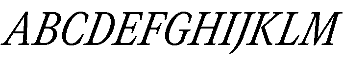 GTCanon MNarrowRegularItalic 2 Font UPPERCASE