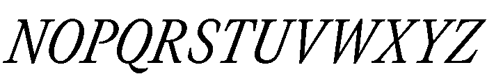 GTCanon MNarrowRegularItalic 2 Font UPPERCASE