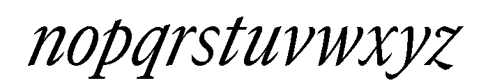 GTCanon MNarrowRegularItalic 2 Font LOWERCASE