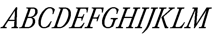 GTCanon MNarrowRegularItalic Font UPPERCASE