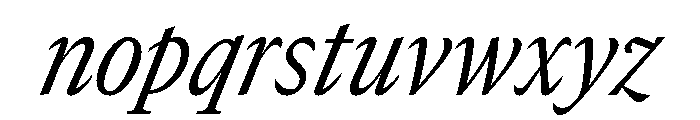 GTCanon MNarrowRegularItalic Font LOWERCASE