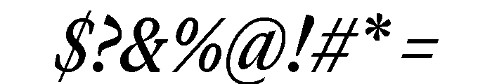 GTCanon MNarrowSemiboldItalic 2 Font OTHER CHARS