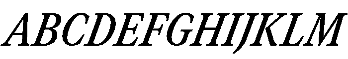 GTCanon MNarrowSemiboldItalic 2 Font UPPERCASE