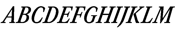 GTCanon MNarrowSemiboldItalic Font UPPERCASE