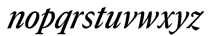 GTCanon MNarrowSemiboldItalic Font LOWERCASE