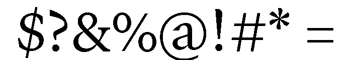 GTCanon MRegular 2 Font OTHER CHARS