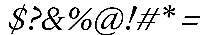 GTCanon MRegularItalic 2 Font OTHER CHARS