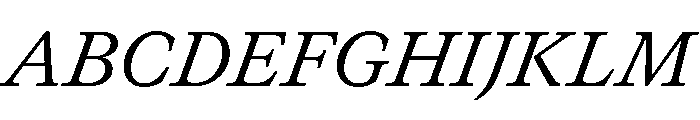 GTCanon MRegularItalic 2 Font UPPERCASE