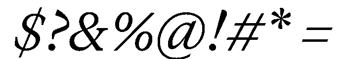 GTCanon MRegularItalic Font OTHER CHARS