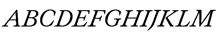 GTCanon MRegularItalic Font UPPERCASE