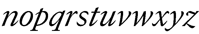 GTCanon MRegularItalic Font LOWERCASE