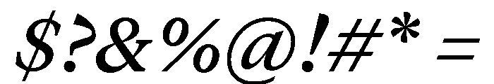 GTCanon MSemiboldItalic Font OTHER CHARS