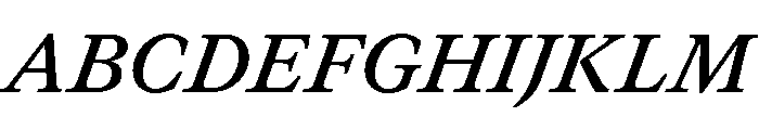 GTCanon MSemiboldItalic Font UPPERCASE